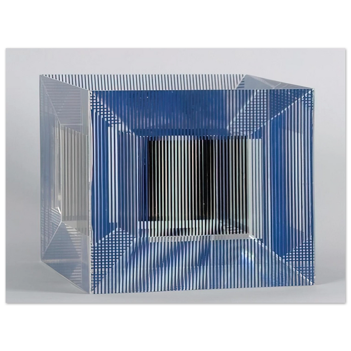 Jesus Rafael Soto - CUBE WITH AMBIGOUS SPACE 1981 75x100 cm / 30x40inches Fine Art Poster