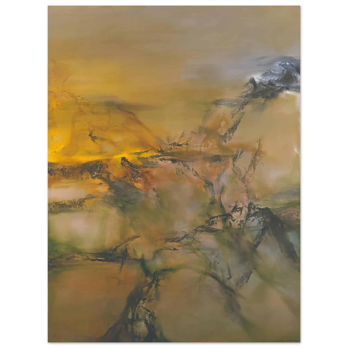 Zao Wou-Ki - 1 07 2001 2001 75x100 cm / 30x40inches Fine Art Poster
