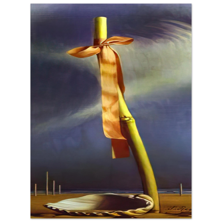 Salvador Dali - PINK KNOT AND SHELL ON THE SEASHORE 75x100 cm / 30x40inches Fine Art Poster