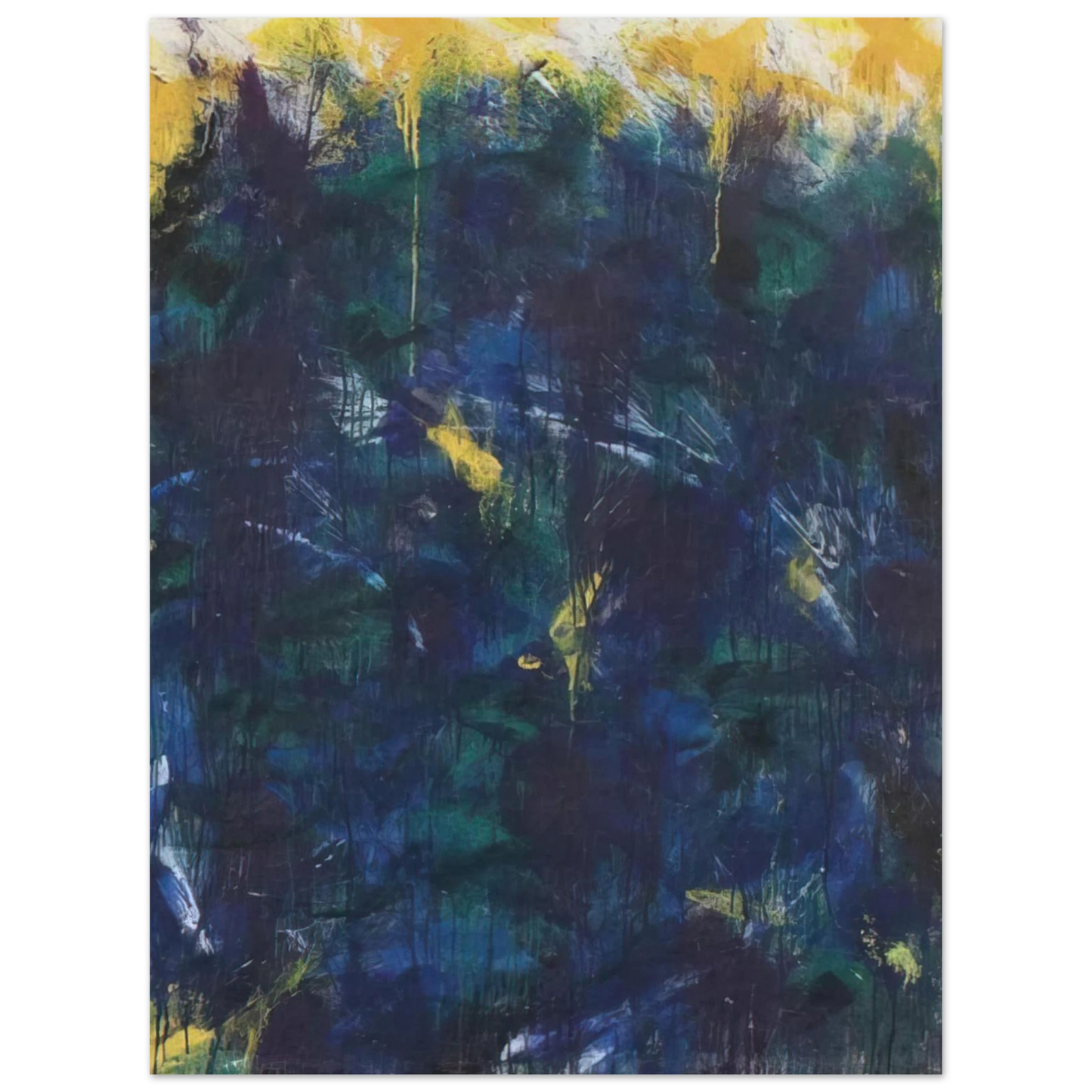 Norman Bluhm - Green Frost - 1957 75x100 cm / 30x40inches Fine Art Poster