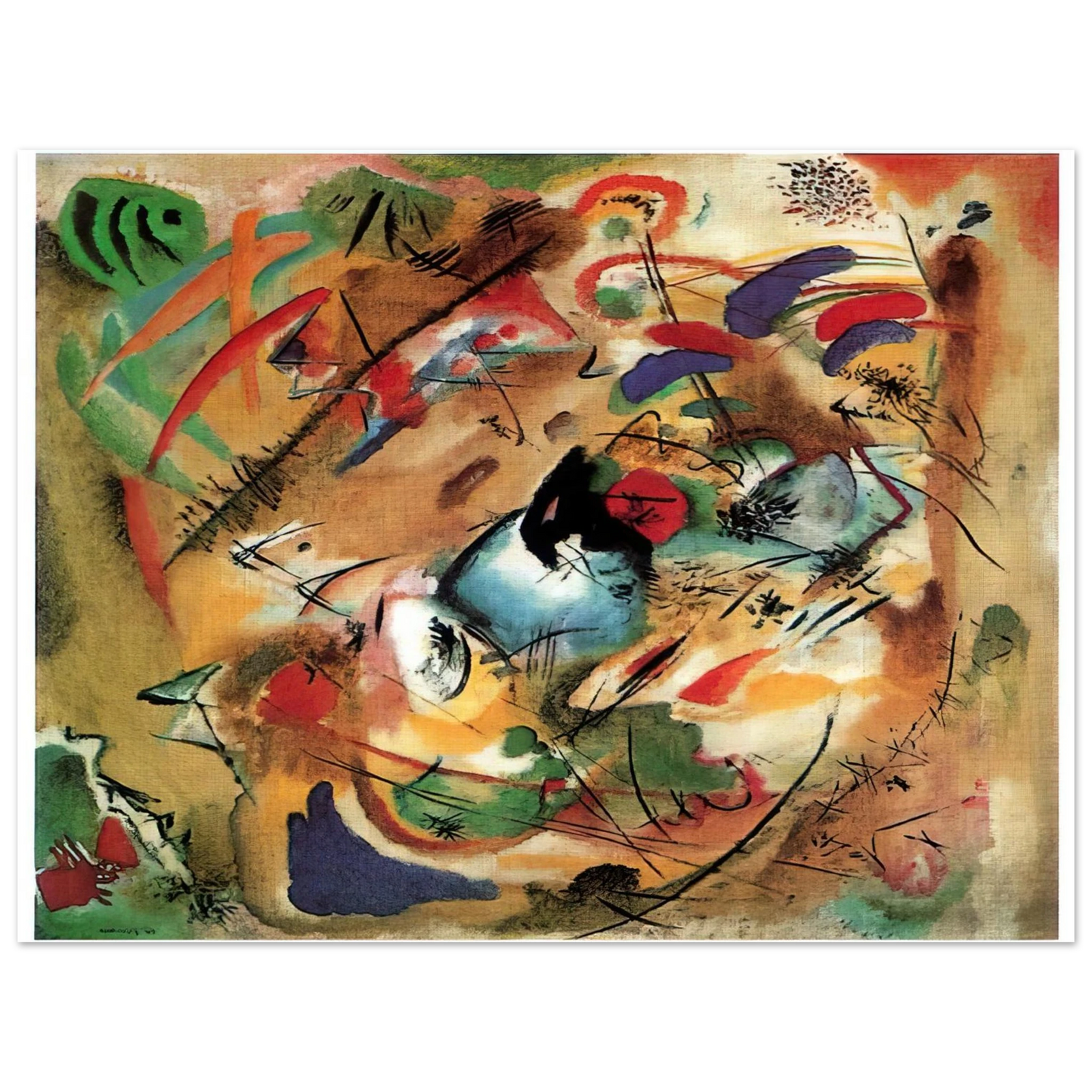 Wassily Kandinsky - IMPROVISATION DREAMY 1913 75x100 cm / 30x40inches Fine Art Poster