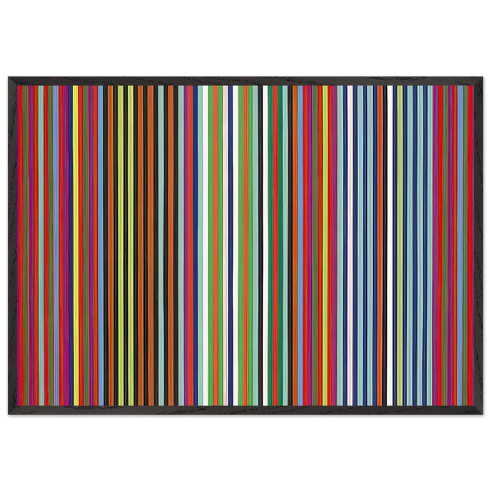 Flamingo - 1965 - Gene Davis 70x100 cm / 28x40 inches Framed Art Print – Black Wooden Frame