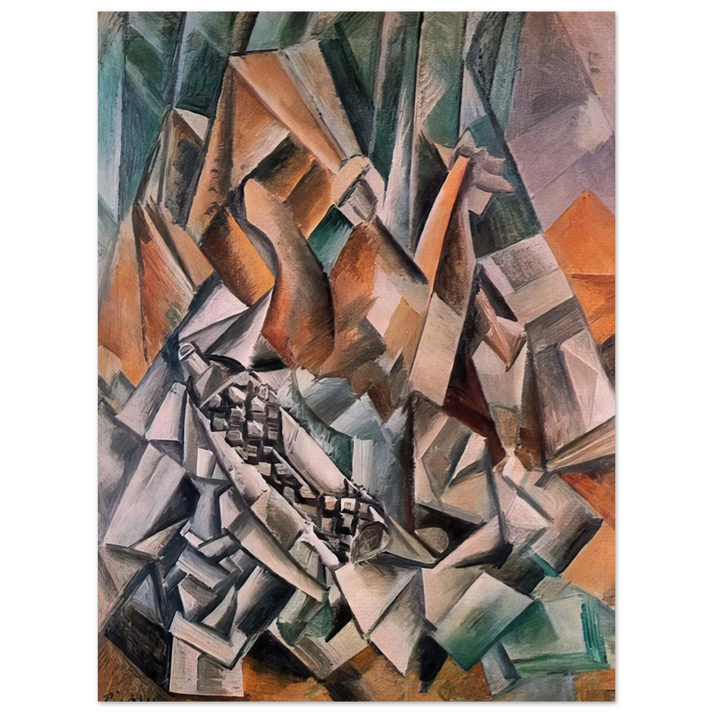 Pablo Picasso - Still life with bottle of Anis del Mono - 1909 75x100 cm / 30x40inches Fine Art Poster