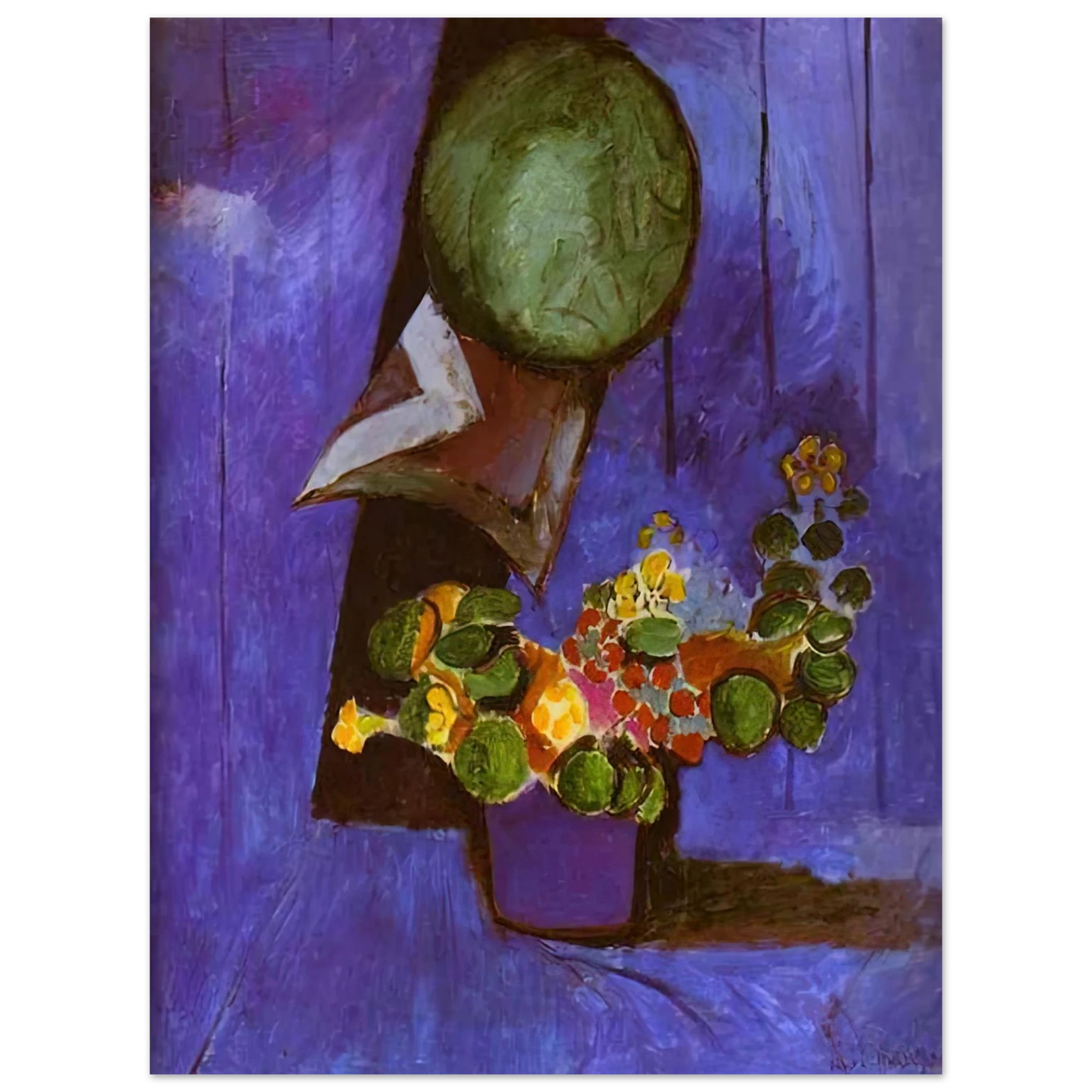Henri Matisse - FLOWERS AND CERAMIC PLATE 75x100 cm / 30x40inches Fine Art Poster