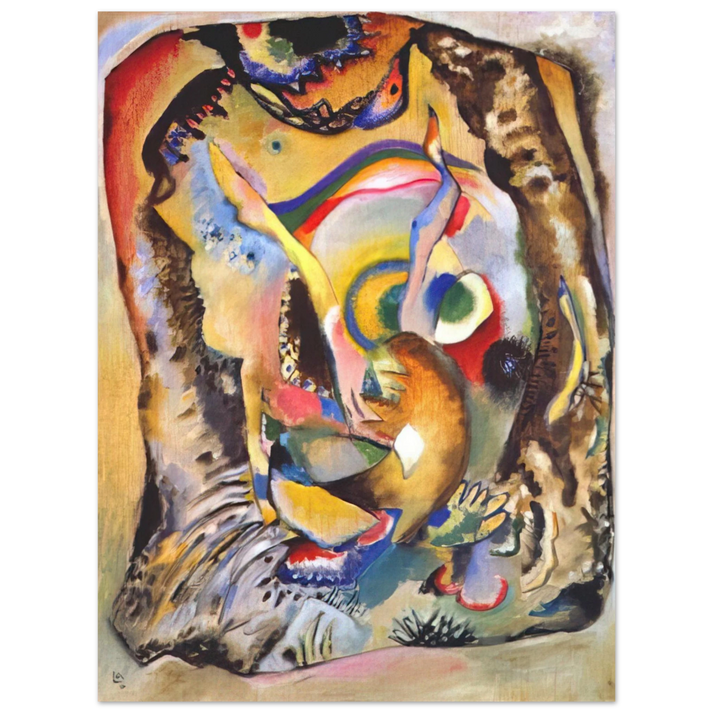 Wassily Kandinsky - PAINTING ON LIGHT GROUND 1916 75x100 cm / 30x40inches Fine Art Poster