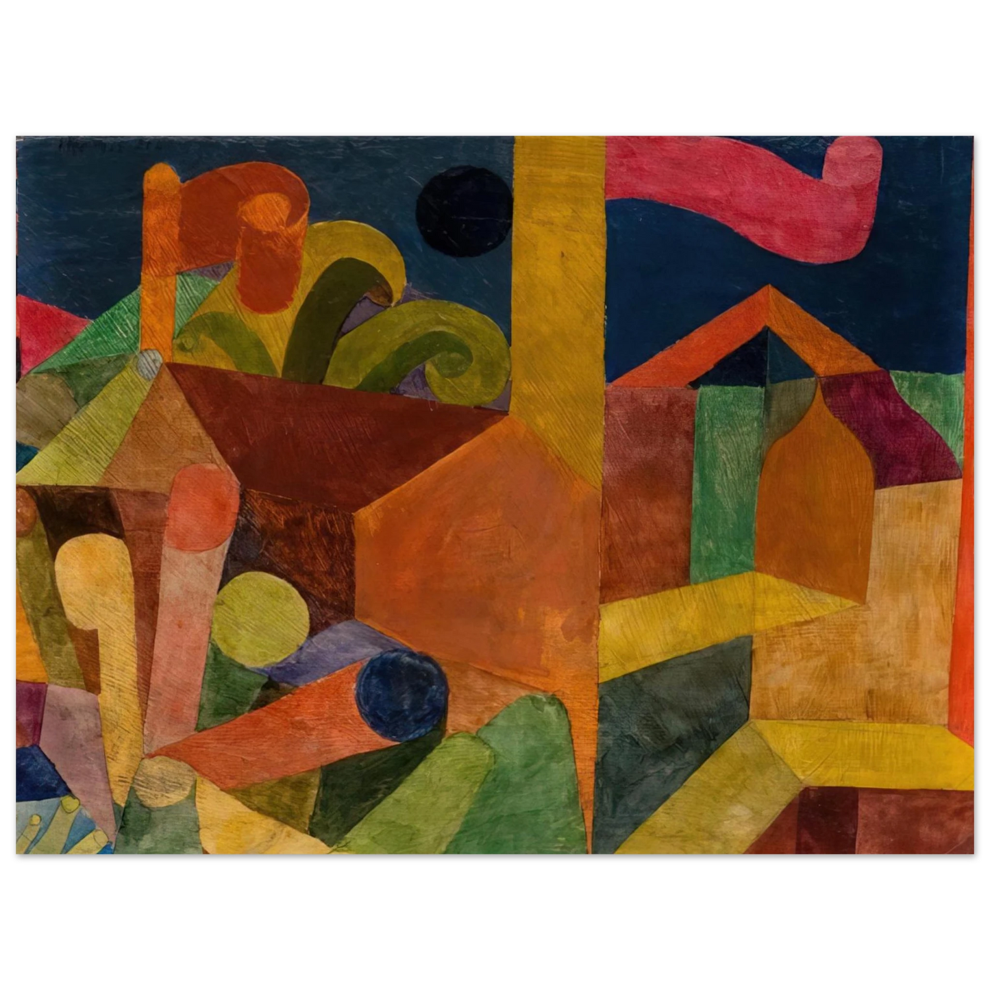 Paul Klee - LANDSCAPE WITH FLAGS 1914 75x100 cm / 30x40inches Fine Art Poster