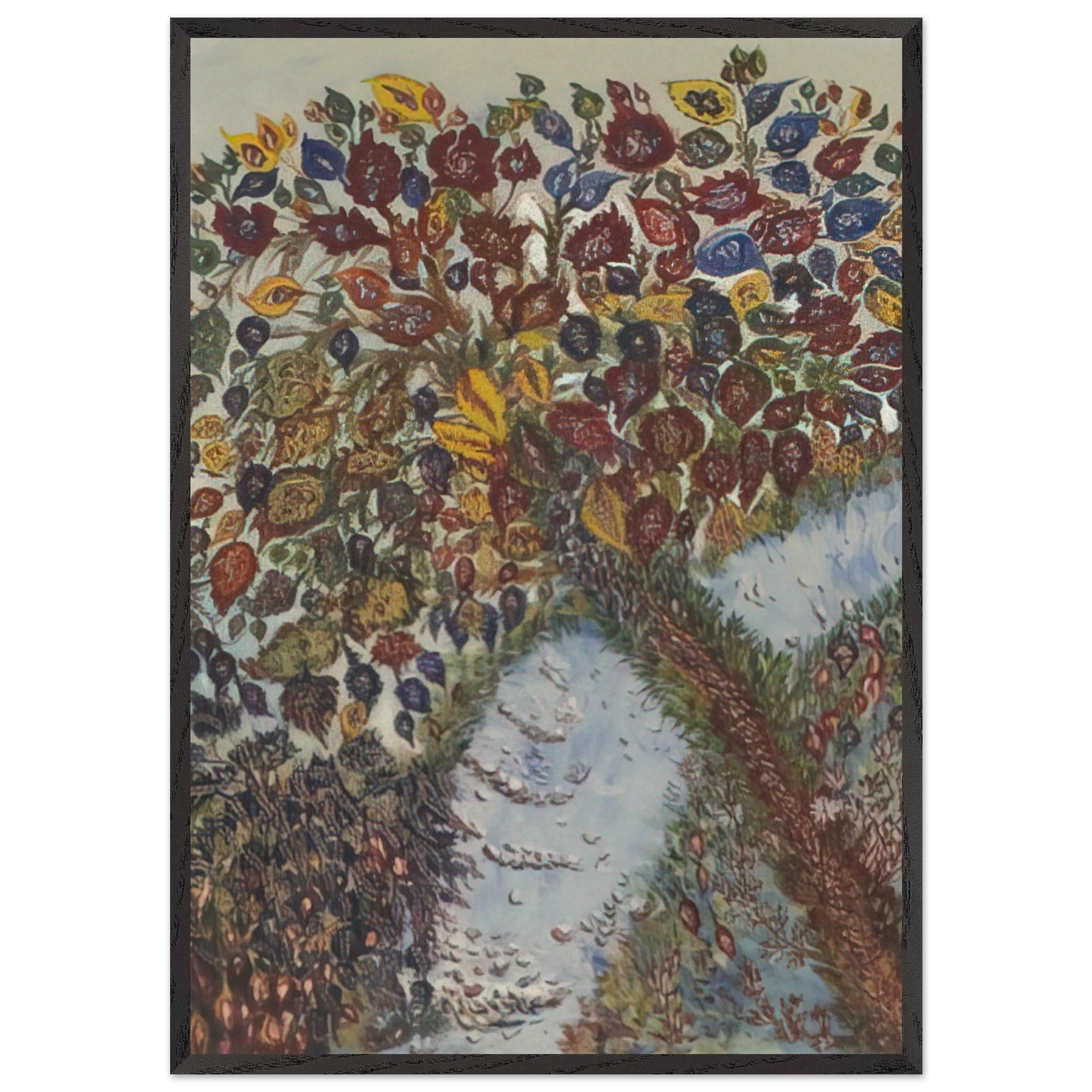 Tree or Paradise - 1925 - Seraphine Louis 70x100 cm / 28x40 inches Framed Art Print – Black Wooden Frame