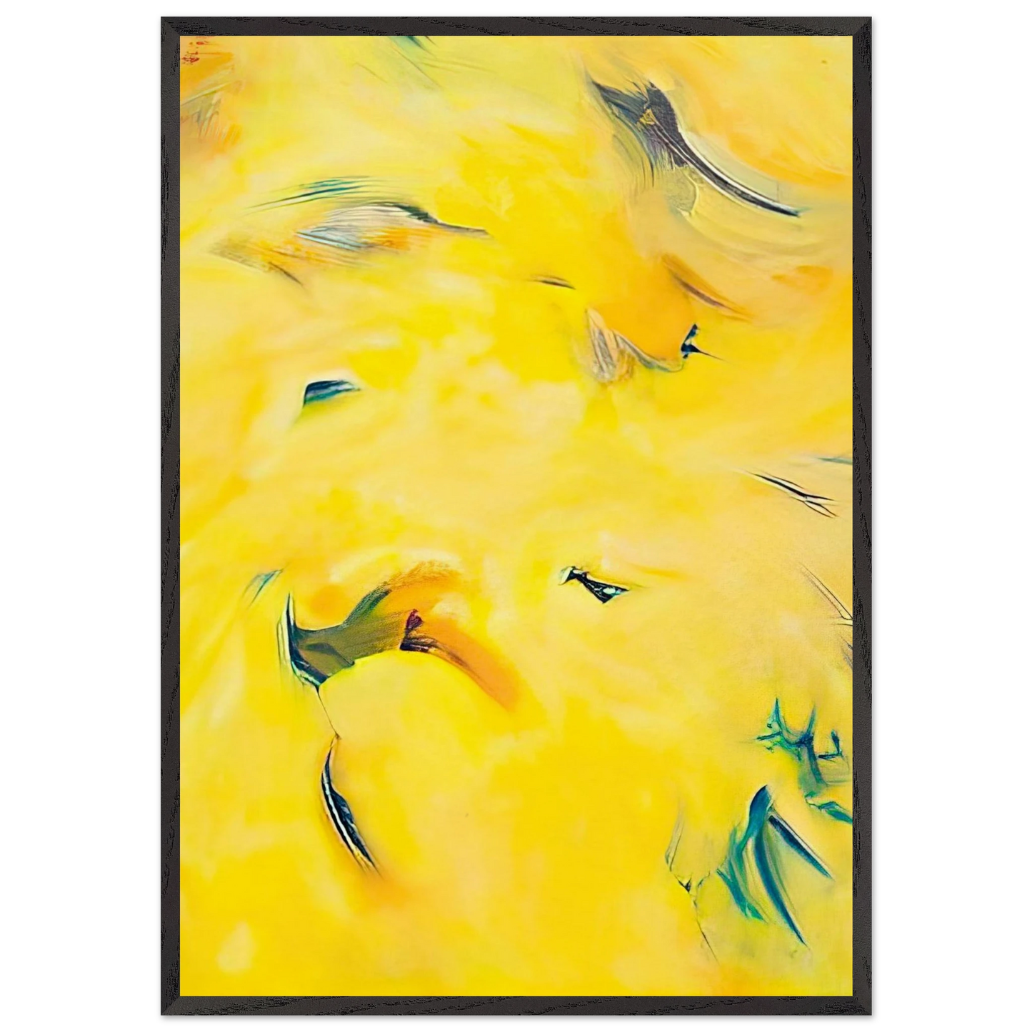 Untitled - 1992 N3 - Hassel Smith 70x100 cm / 28x40 inches Framed Art Print – Black Wooden Frame