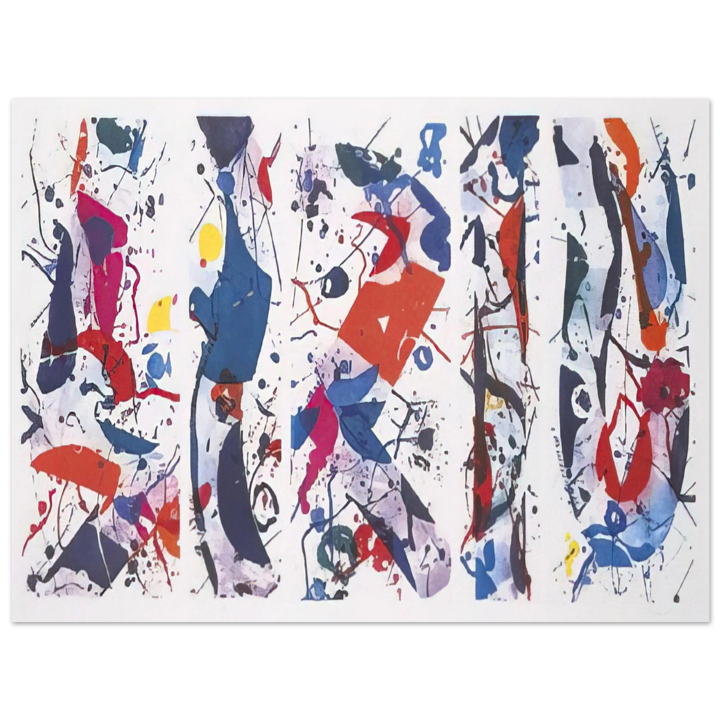 Sam Francis - The Five Continents 75x100 cm / 30x40inches Fine Art Poster