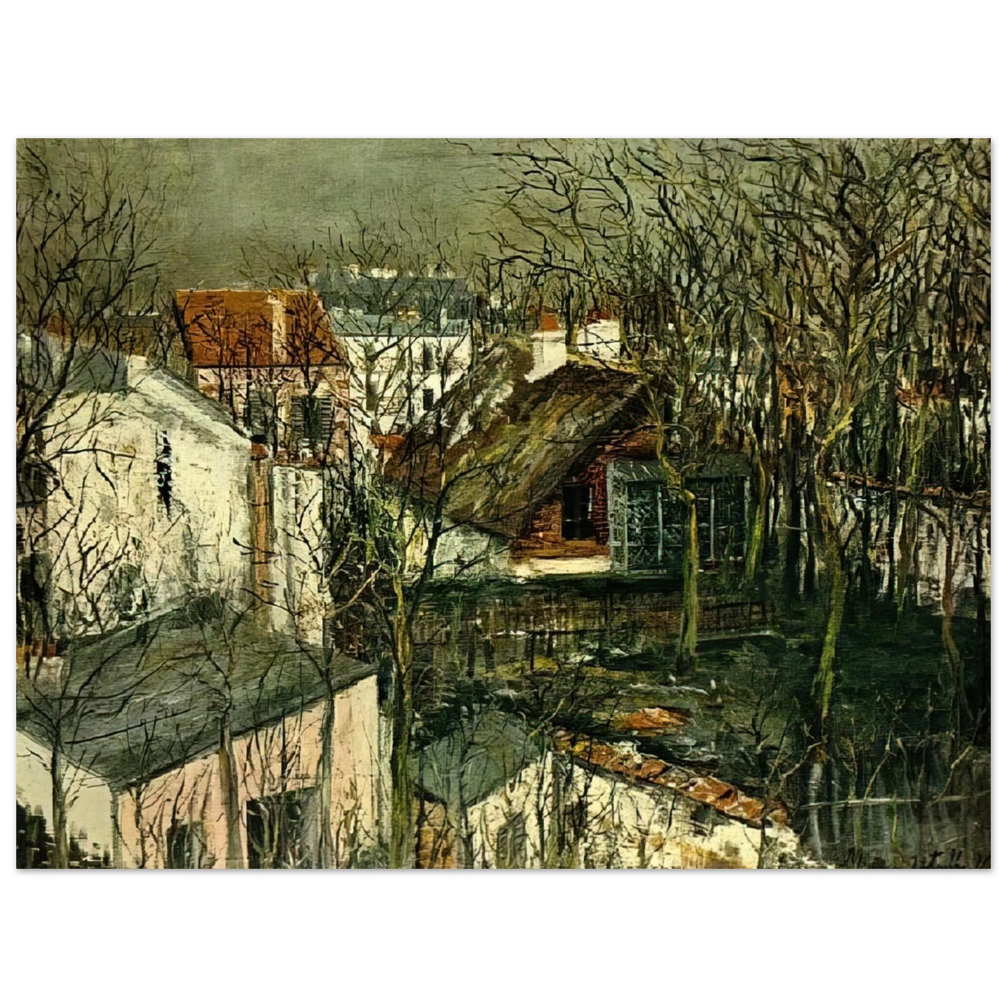 Maurice Utrillo - THE BERLIOZ HOUSE 75x100 cm / 30x40inches Fine Art Poster