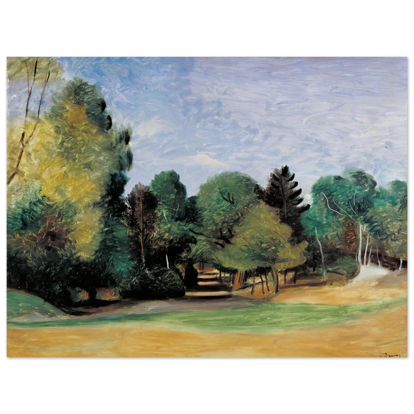 Andre Derain - LANDSCAPE NEAR BARBIZON 1922 75x100 cm / 30x40inches Fine Art Poster