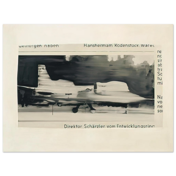 Gerhard Richter - SCHARZLER 1964 75x100 cm / 30x40inches Fine Art Poster