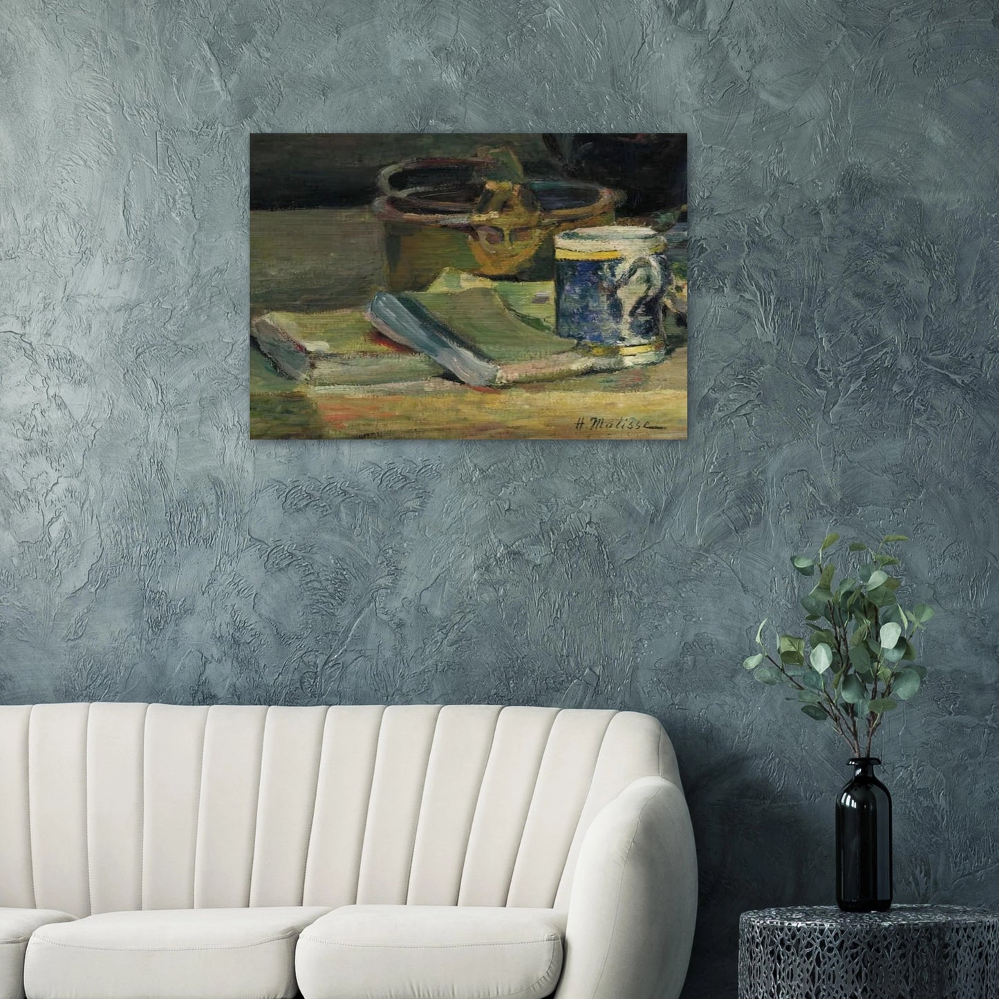 STILL LIFE WITH BOOKS 1895 - Henri Matisse Brushed Aluminum Print - 70x100 cm / 28x40 inches | Henri Matisse Aluminum Print | Henri Matisse Prints