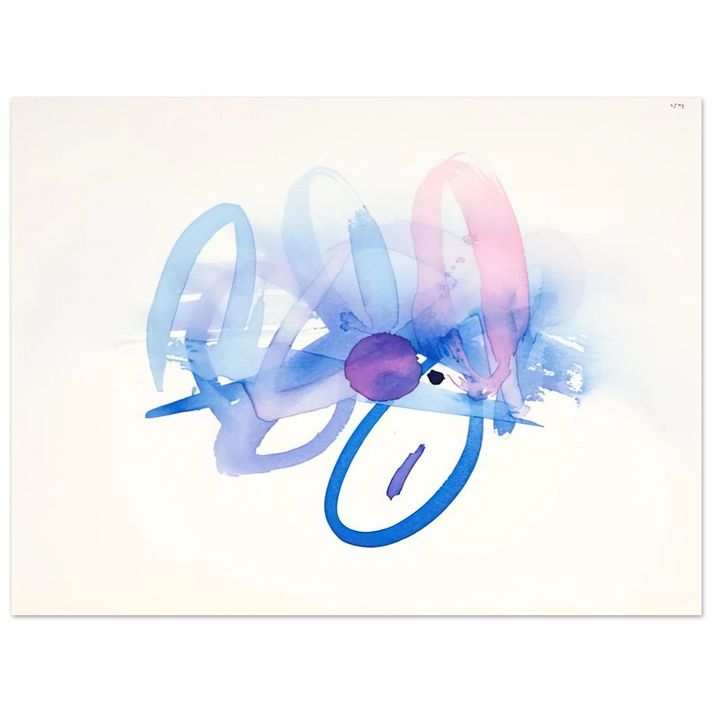 Luis Feito - UNTITLED PURPLE PINK AND BLUE 75x100 cm / 30x40inches Fine Art Poster