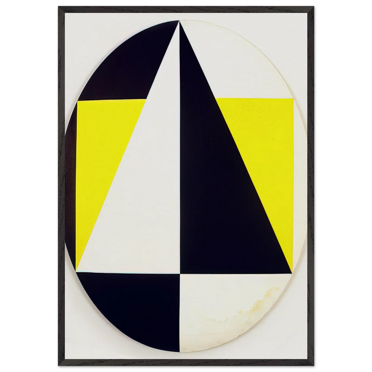 Tondo3Colors - 1958 - Carmen Herrera 70x100 cm / 28x40 inches Framed Art Print – Black Wooden Frame