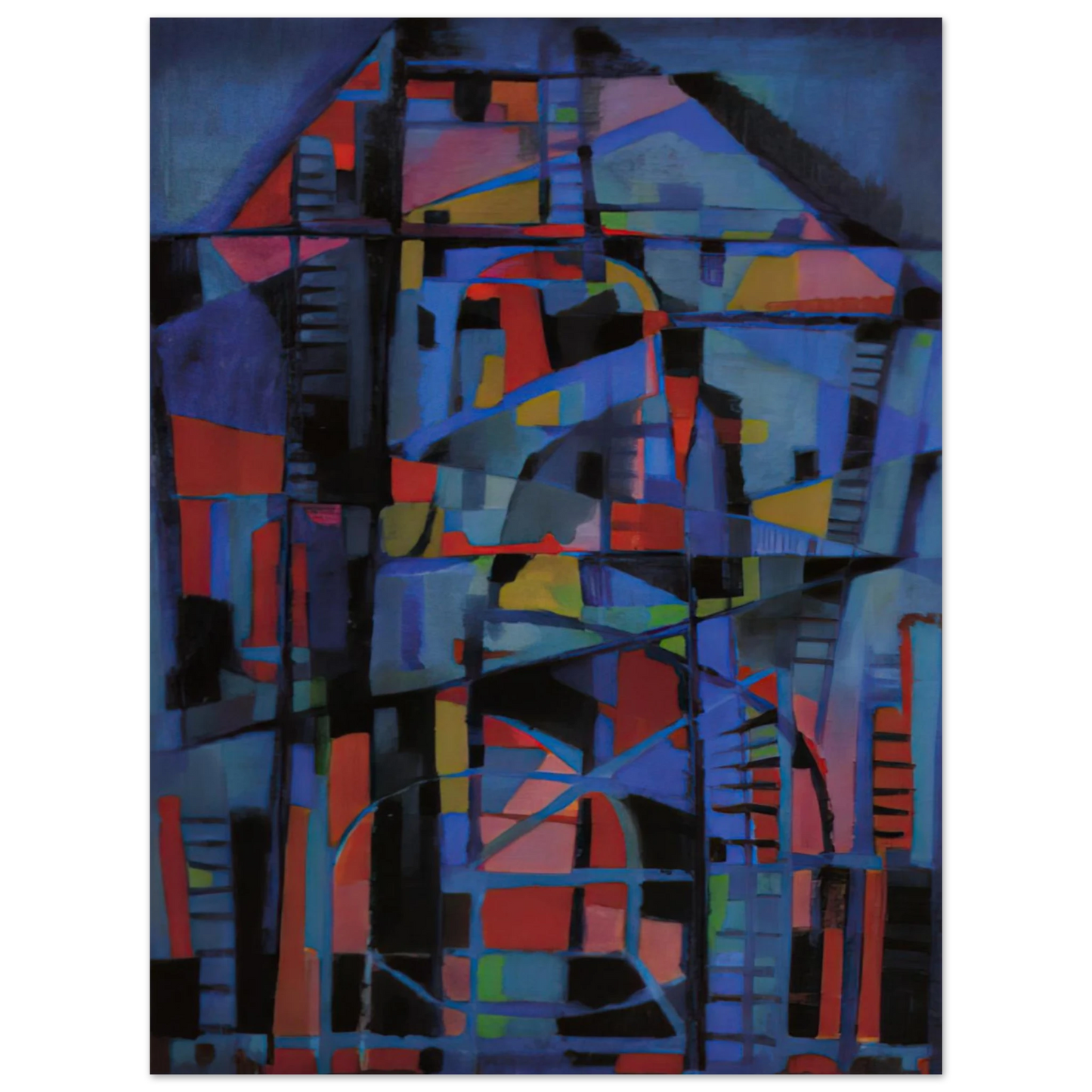 Alfred Manessier - Angelus domini nuntiavit mariæ - 1947 75x100 cm / 30x40inches Fine Art Poster
