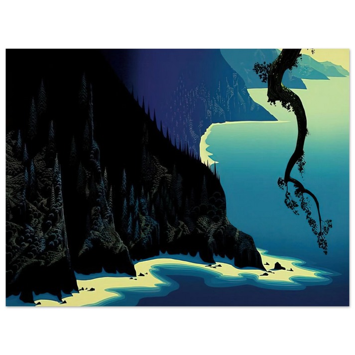 Eyvind Earle - Big Sur 75x100 cm / 30x40inches Fine Art Poster