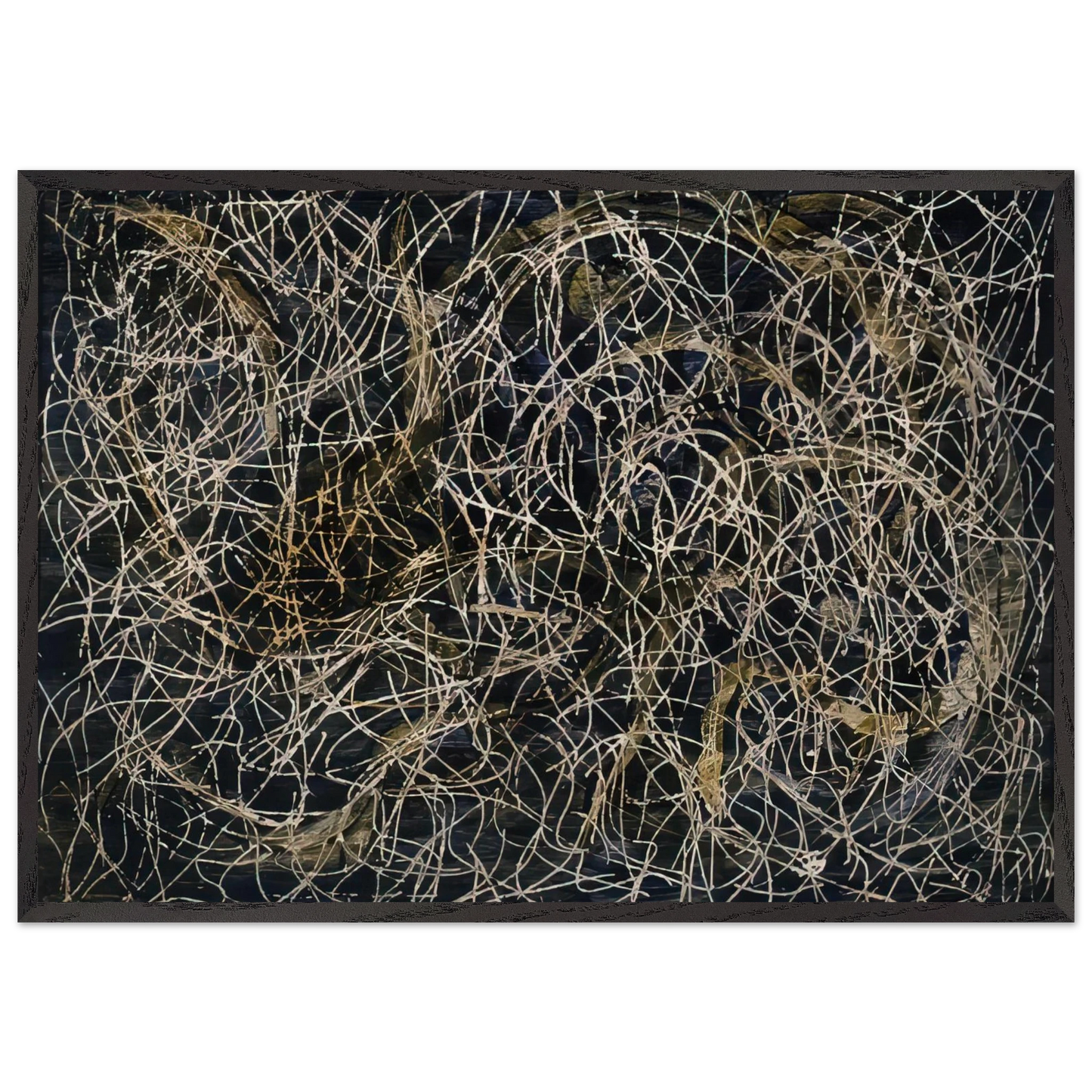 Rosier-feuilles - Marcel Barbeau 70x100 cm / 28x40 inches Framed Art Print – Black Wooden Frame