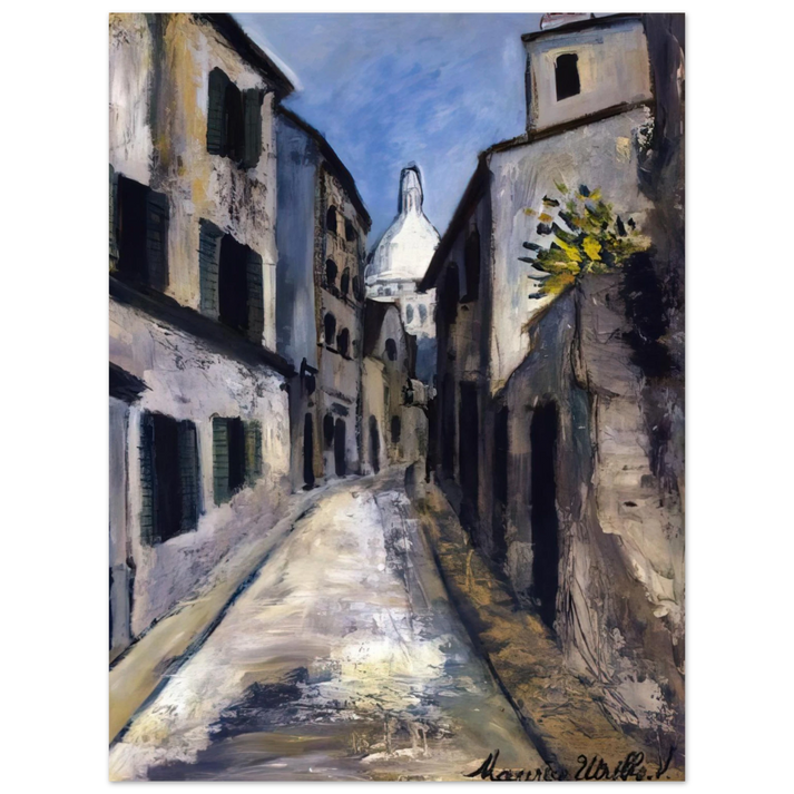 Maurice Utrillo - SAINT RUSTIQUE STREET 75x100 cm / 30x40inches Fine Art Poster