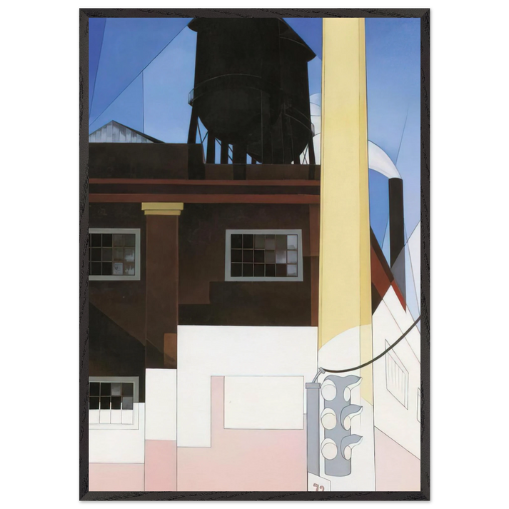 And the Home of the Brave - 1931 - Charles Demuth 70x100 cm / 28x40 inches Framed Art Print – Black Wooden Frame