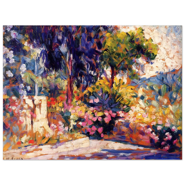 Henri-Edmond Cross - The Flowered Terrace 75x100 cm / 30x40inches Fine Art Poster
