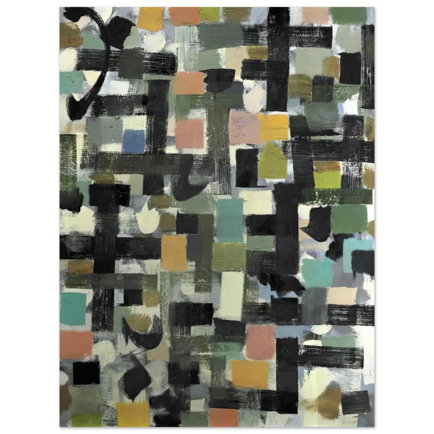 Bradley Walker Tomlin - Shapes - 1950 75x100 cm / 30x40inches Fine Art Poster
