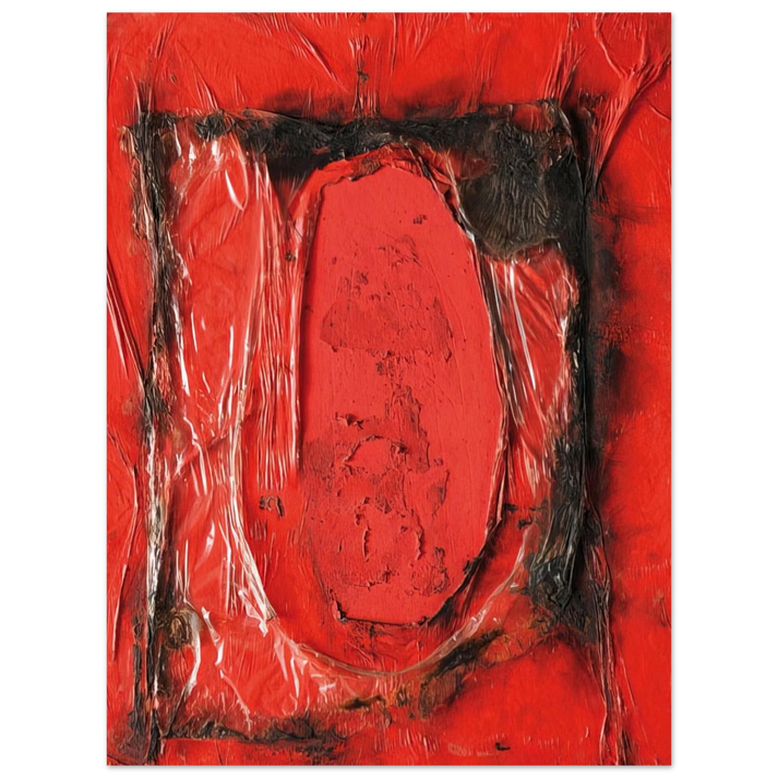 Alberto Burri - Red Plastic - 1961 75x100 cm / 30x40inches Fine Art Poster