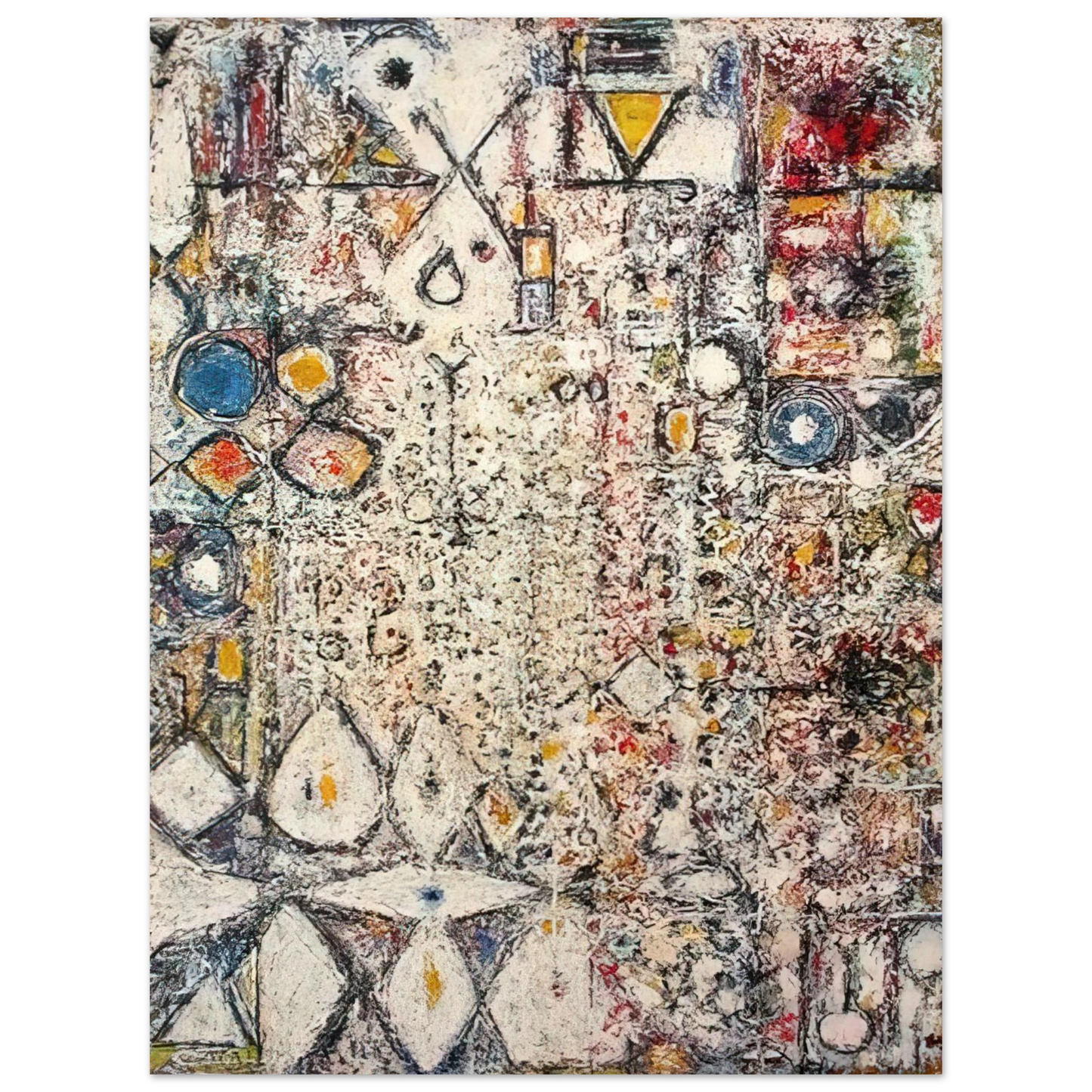 Richard Pousette-Dart - White Gothic #3 75x100 cm / 30x40inches Fine Art Poster