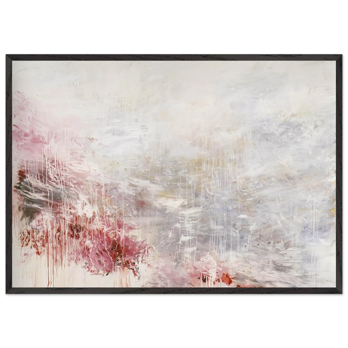Hero and Leander To Christopher Marlowe Rome - Cy Twombly 70x100 cm / 28x40 inches Framed Art Print – Black Wooden Frame