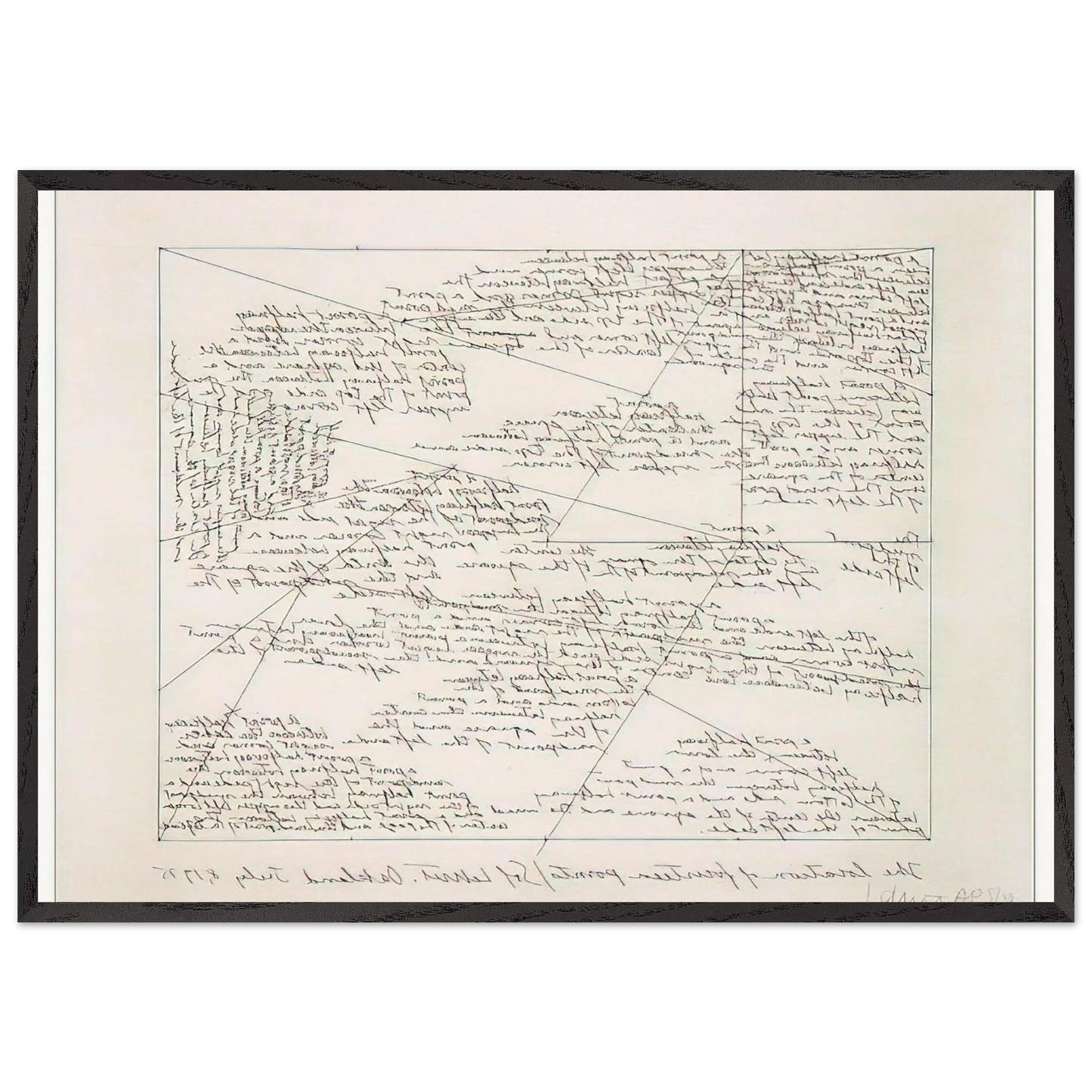 The Location of 14 Points - Sol LeWitt 70x100 cm / 28x40 inches Framed Art Print – Black Wooden Frame