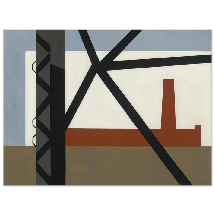 Ralston Crawford - From the Bridge - 1942 75x100 cm / 30x40inches Fine Art Poster