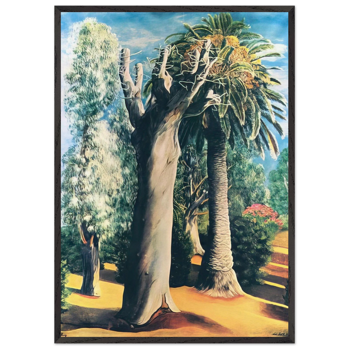 EUCALYPTUS AND PALM 1935 - Moise Kisling 70x100 cm / 28x40 inches Framed Art Print – Black Wooden Frame
