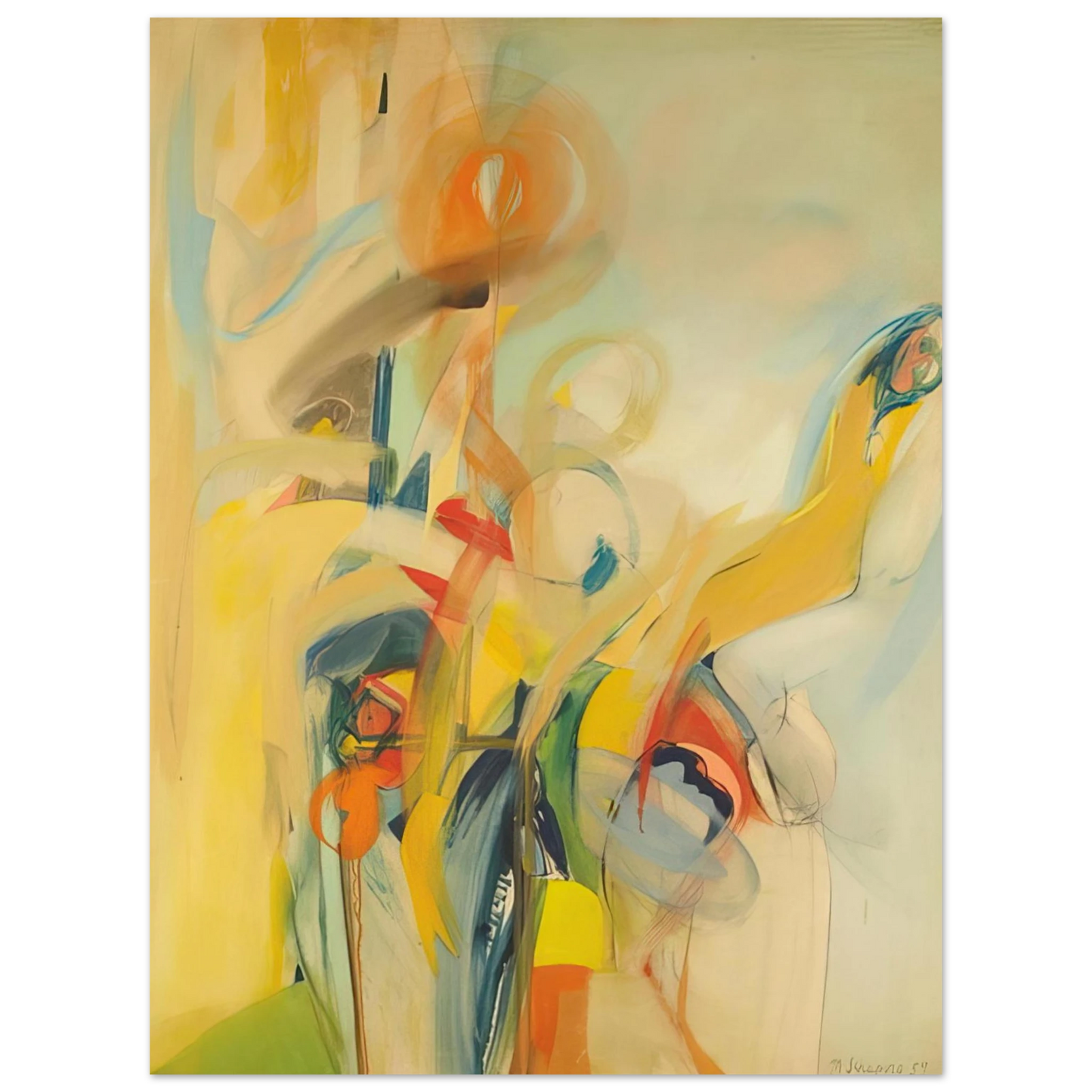 Miriam Schapiro - Down to Earth - 1959 75x100 cm / 30x40inches Fine Art Poster