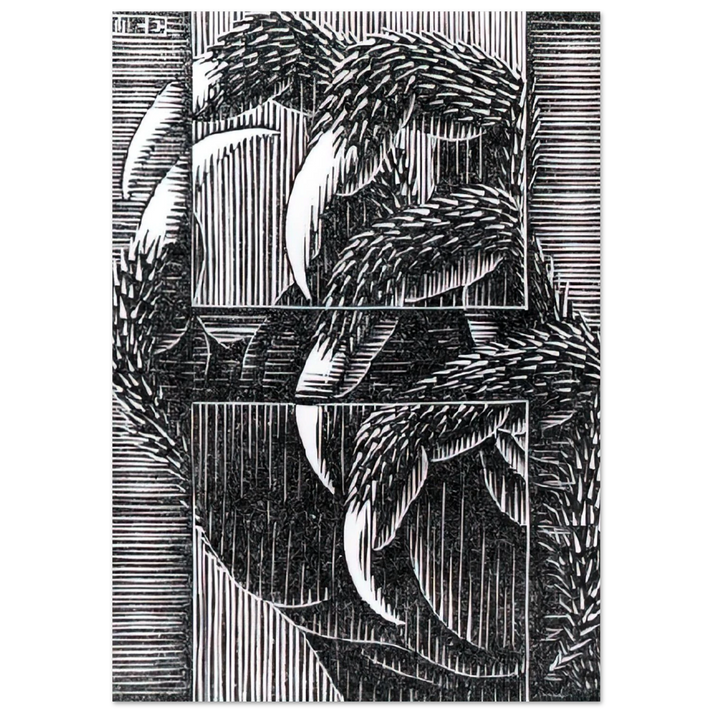 MC Escher - ESCHER (13) Wall Art - 60x80 cm / 24x32 inches - Premium Wooden Framed Poster With Fine Art Paper-canvas - Wood frame