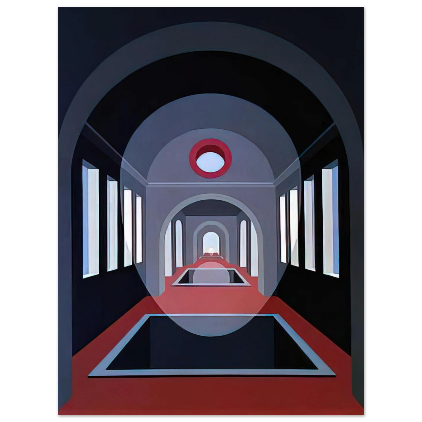 Clarence Holbrook Carter - Transection #15 - 1972 75x100 cm / 30x40inches Fine Art Poster