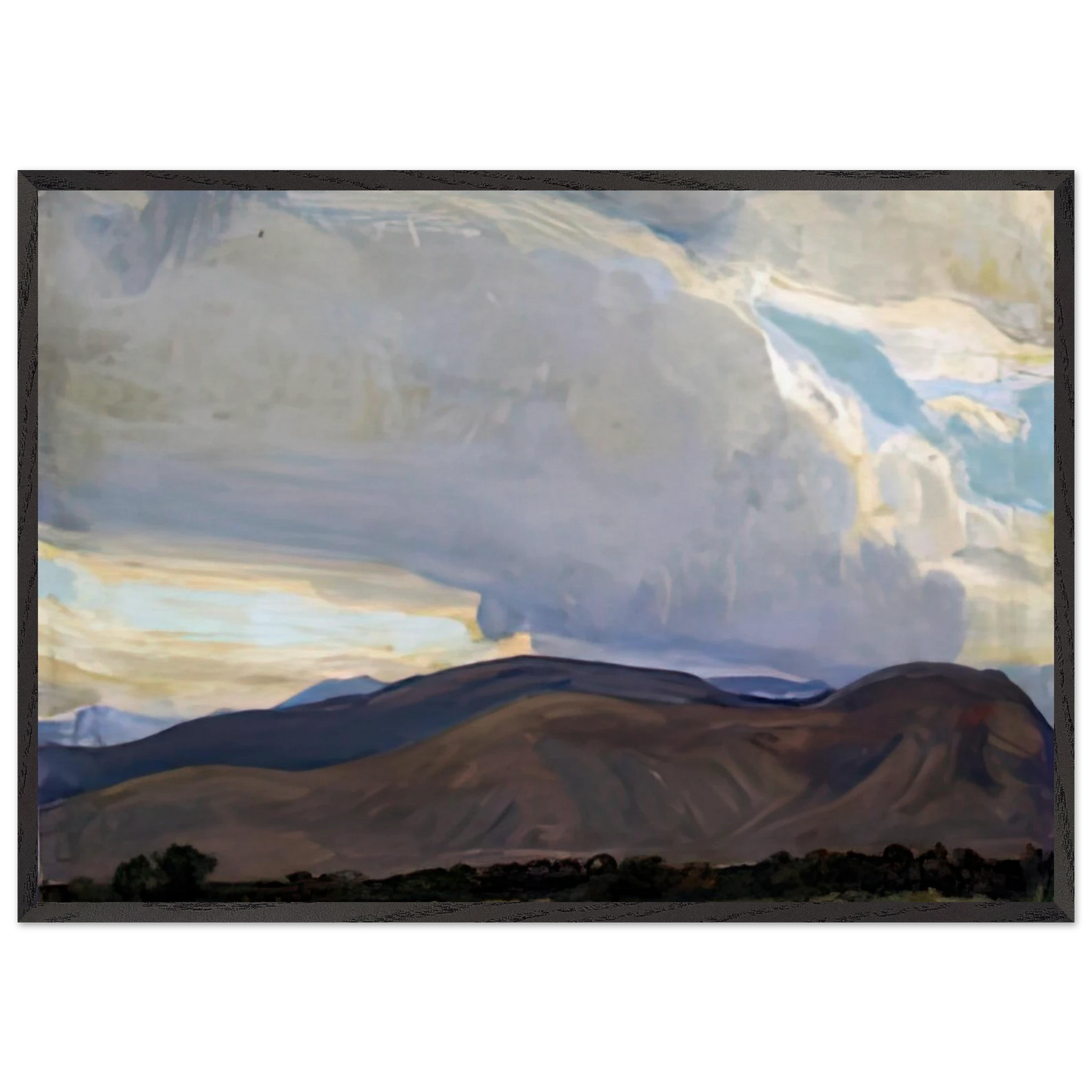 STORM FROM THE SIERRA 1937 - Maynard Dixon 70x100 cm / 28x40 inches Framed Art Print – Black Wooden Frame