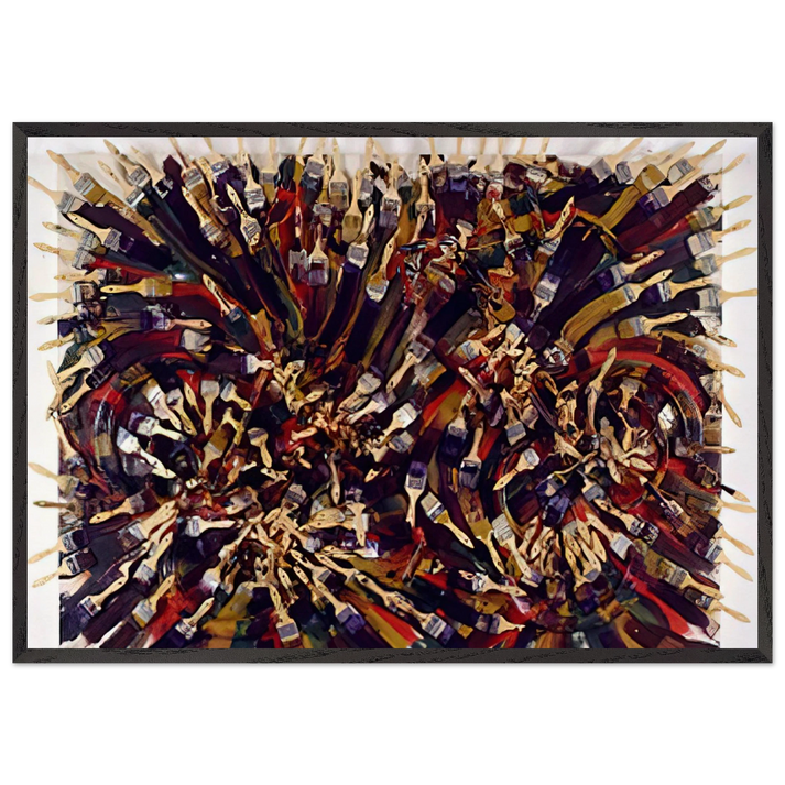 Untitled - 1995 N1 - Arman 70x100 cm / 28x40 inches Framed Art Print – Black Wooden Frame