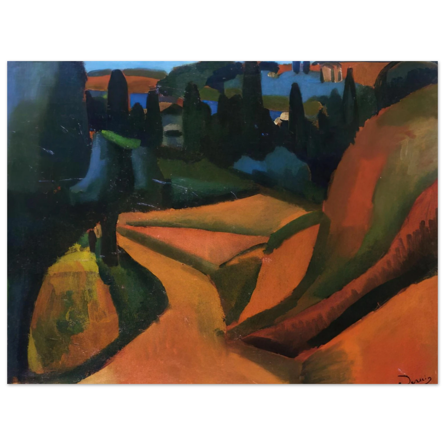 Andre Derain - LANDSCAPE NEAR MARTIGUES 1908 75x100 cm / 30x40inches Fine Art Poster