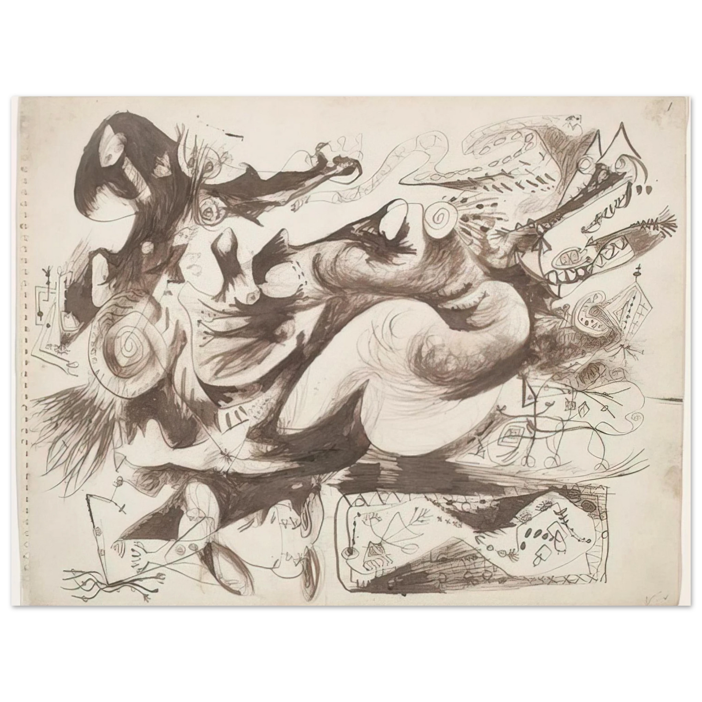 Jackson Pollock - UNTITLED O CONNOR THAW 770 75x100 cm / 30x40inches Fine Art Poster