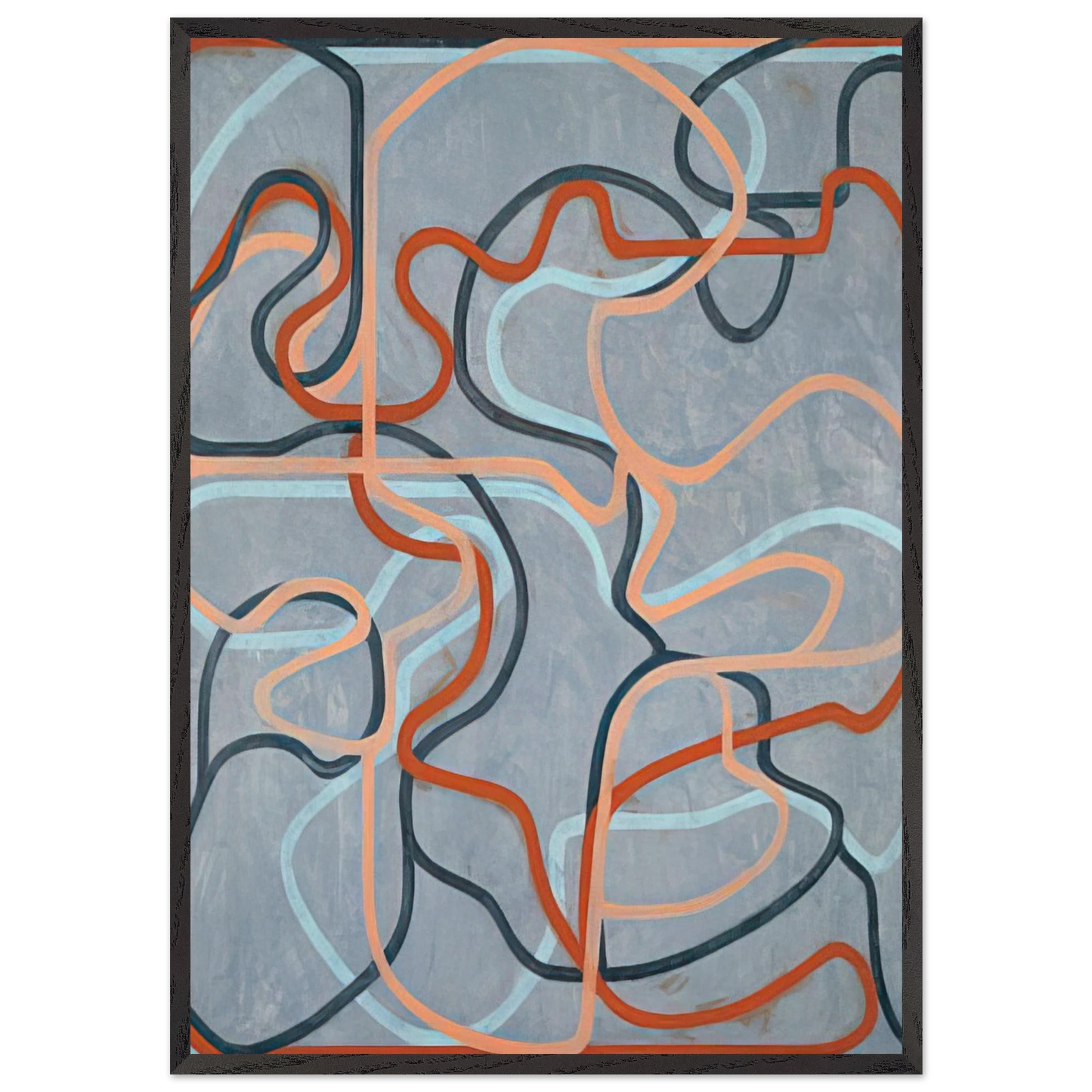Epitaph Painting 5 - 2001 - Brice Marden 70x100 cm / 28x40 inches Framed Art Print – Black Wooden Frame