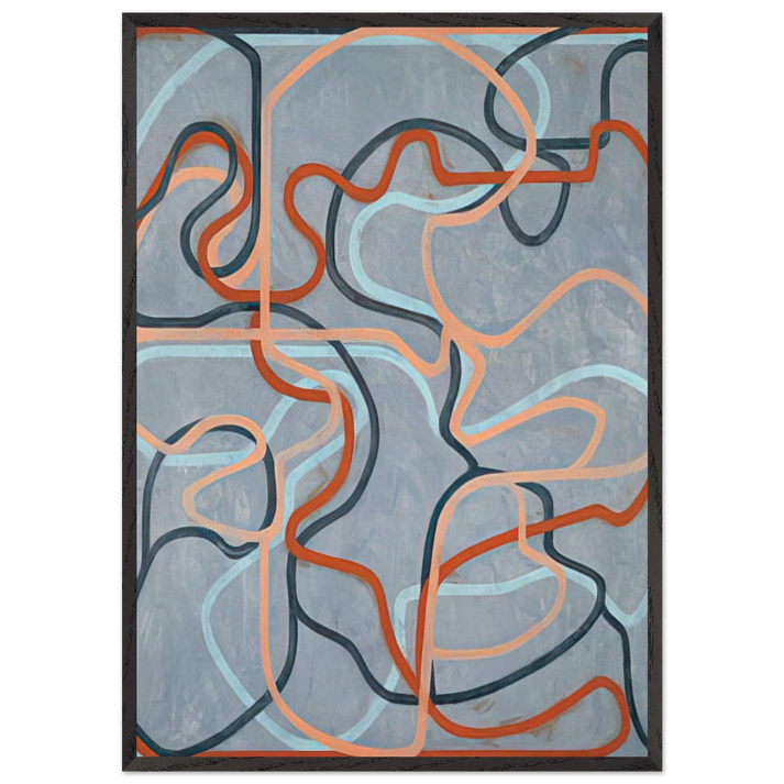 Epitaph Painting 5 - 2001 - Brice Marden 70x100 cm / 28x40 inches Framed Art Print – Black Wooden Frame