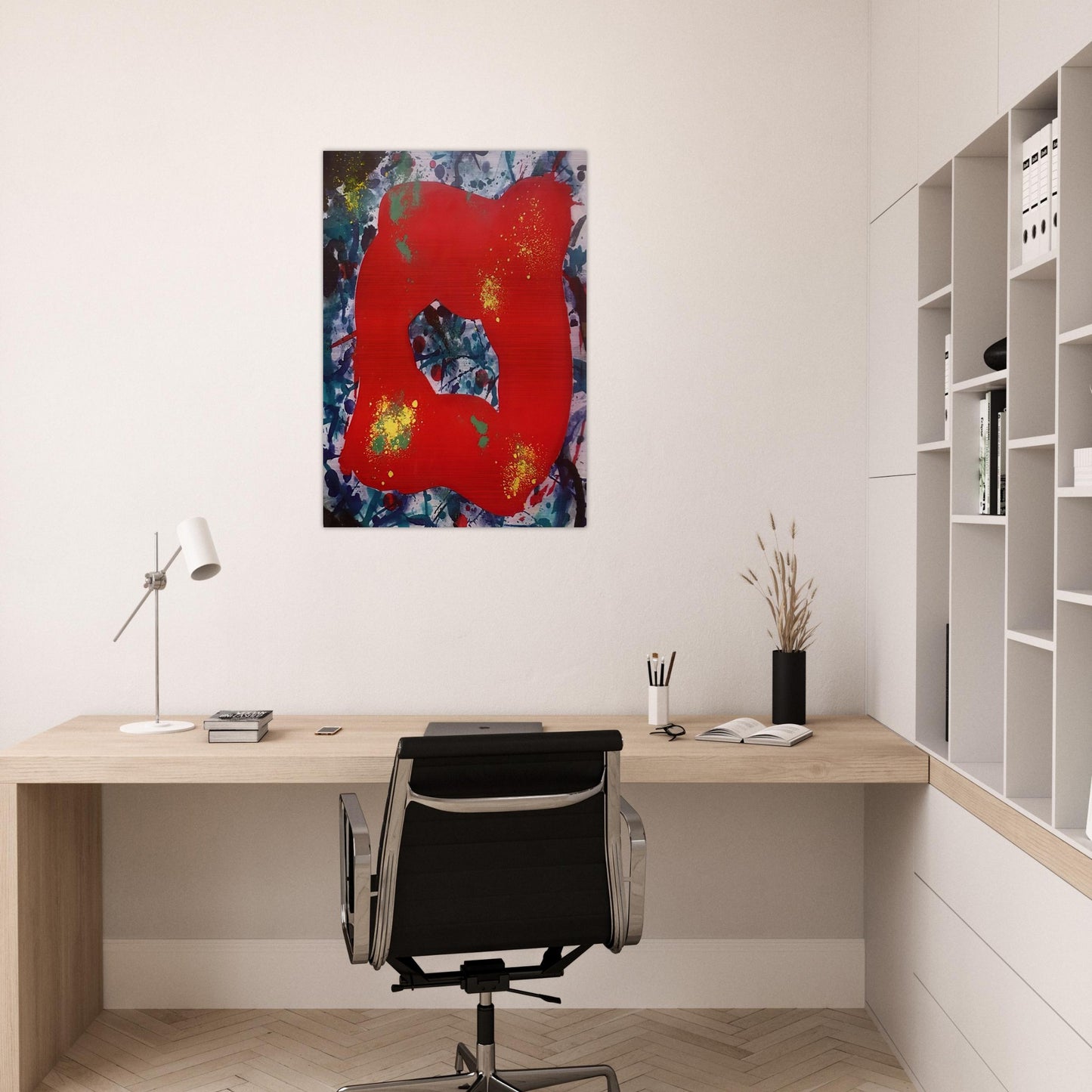 Untitled SFE 071 - Sam Francis Brushed Aluminum Print - 70x100 cm / 28x40 inches | Sam Francis Aluminum Print | Sam Francis Prints