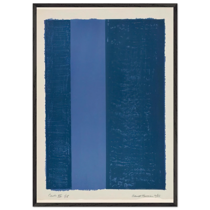 Canto VII - Barnett Newman 70x100 cm / 28x40 inches Framed Art Print – Black Wooden Frame