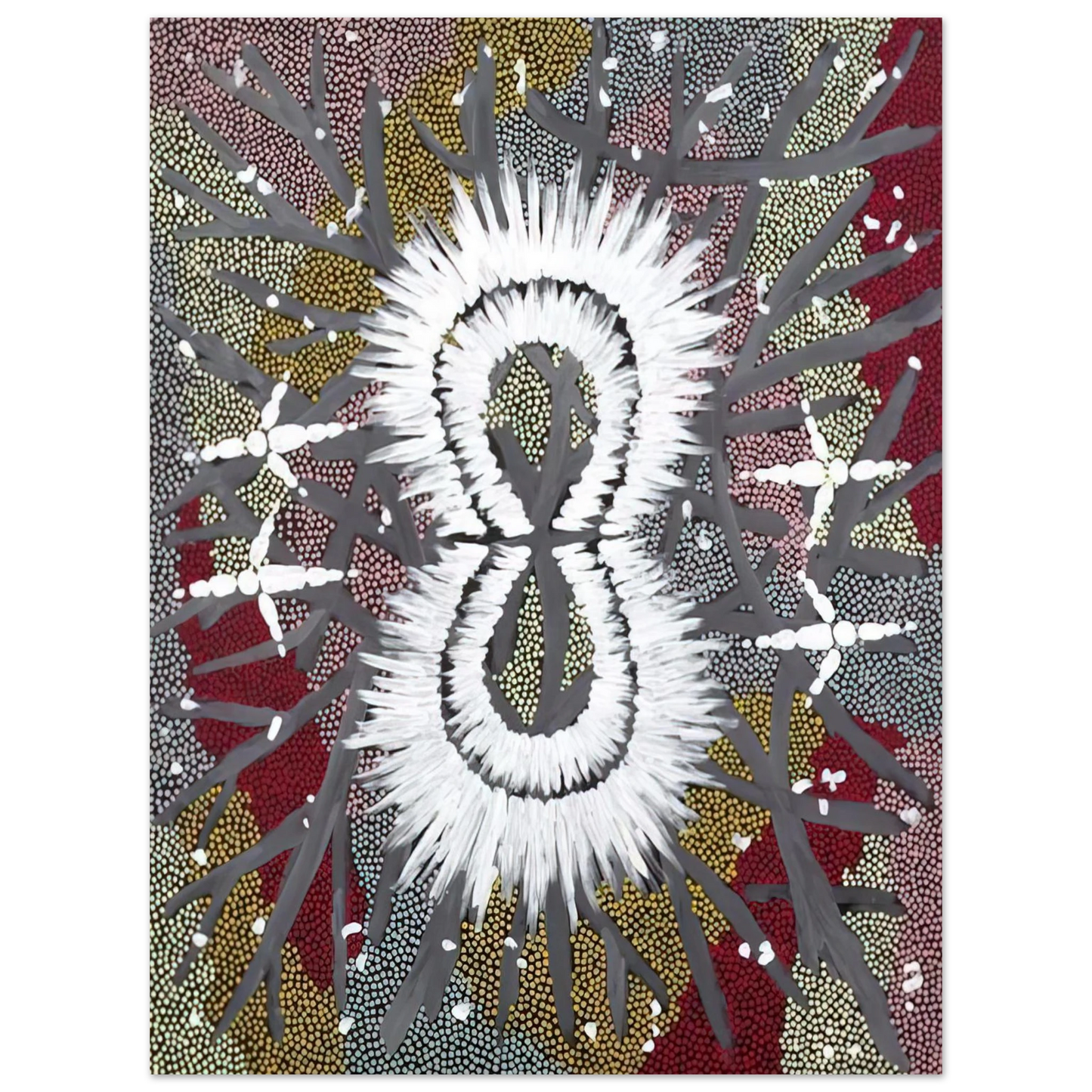 Clifford Possum Tjapaltjarri - Eagle Dreaming - 1997 75x100 cm / 30x40inches Fine Art Poster