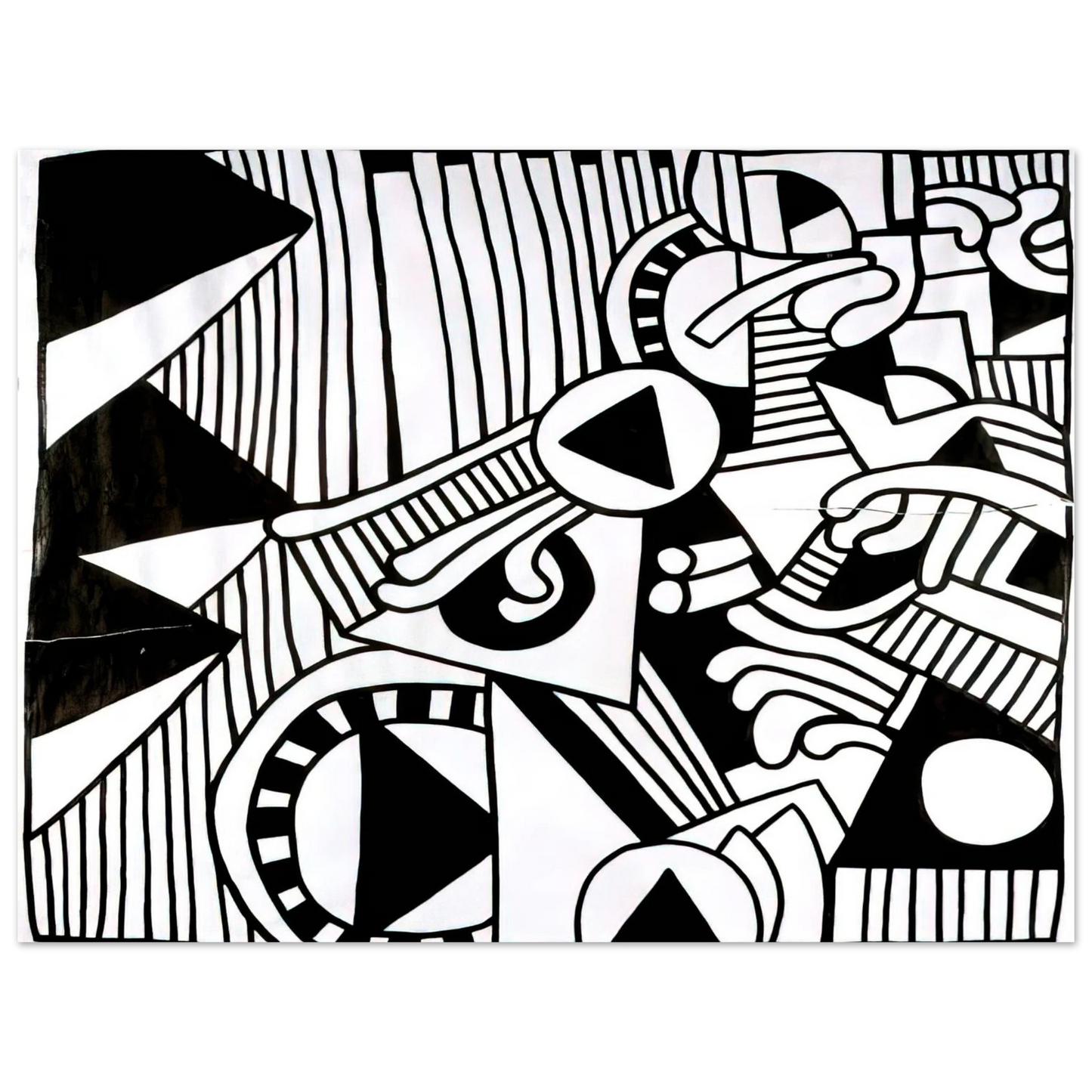 Keith Haring - UNTITLED 1978 1 75x100 cm / 30x40inches Fine Art Poster | Keith Haring Art For Sale