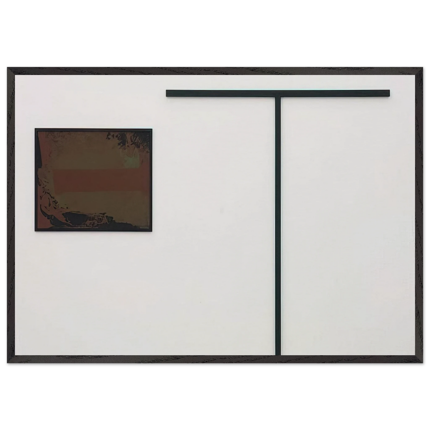 untitled T-formiges Objekt mit Gouache - 1972 - Blinky Palermo 70x100 cm / 28x40 inches Framed Art Print – Black Wooden Frame