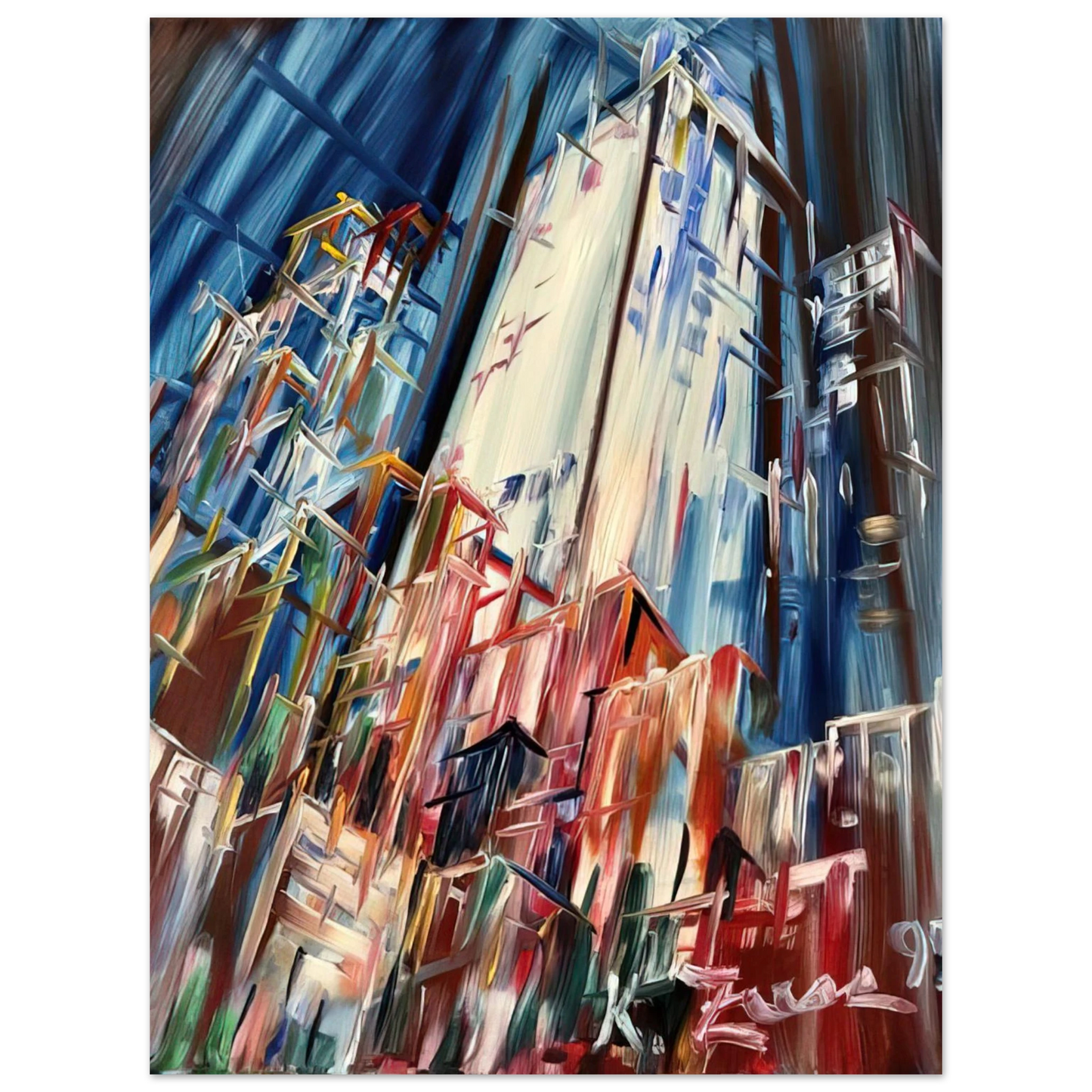 Konrad Zuse - Wolkenkratzer - 1995 Germany 75x100 cm / 30x40inches Fine Art Poster