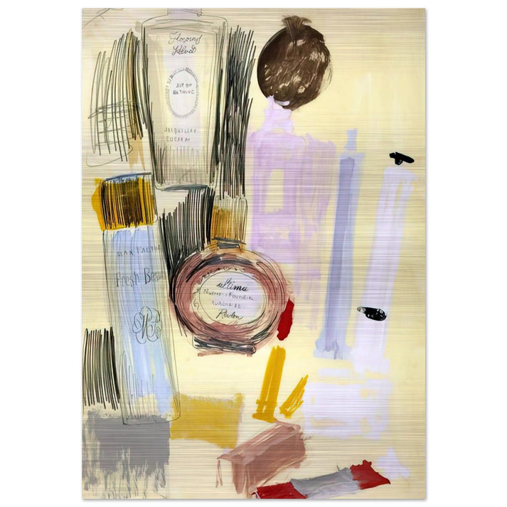 Untitled Beauty Products - Andy Warhol Brushed Aluminum Print - 70x100 cm / 28x40 inches | Andy Warhol Aluminum Print | Andy Warhol Prints