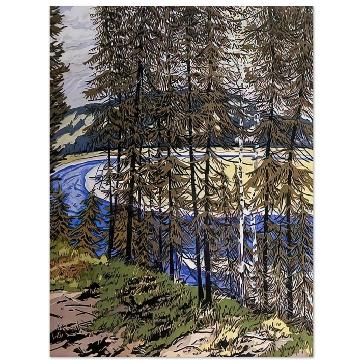 Neil Welliver - Synthetic Blue St. John - 2000 75x100 cm / 30x40inches Fine Art Poster