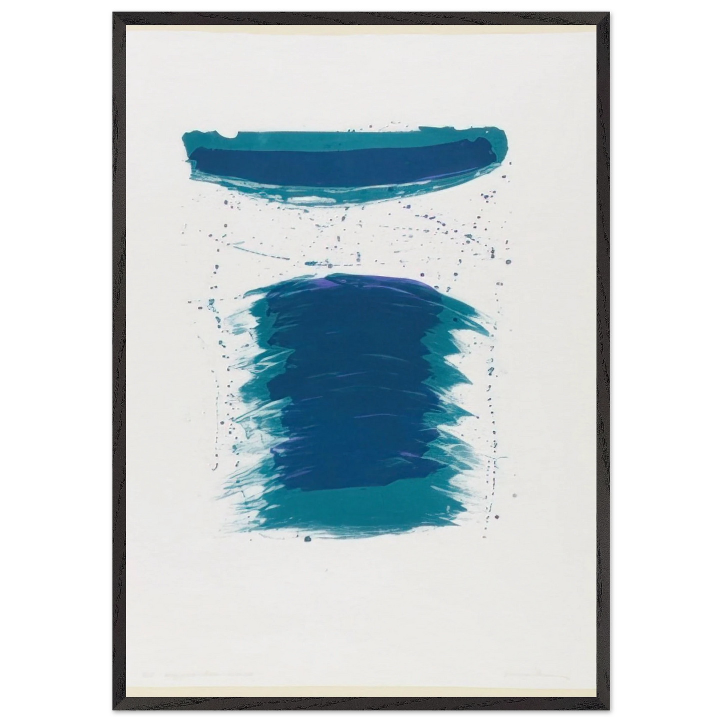 Very First Stone - Sam Francis 70x100 cm / 28x40 inches Framed Art Print – Black Wooden Frame